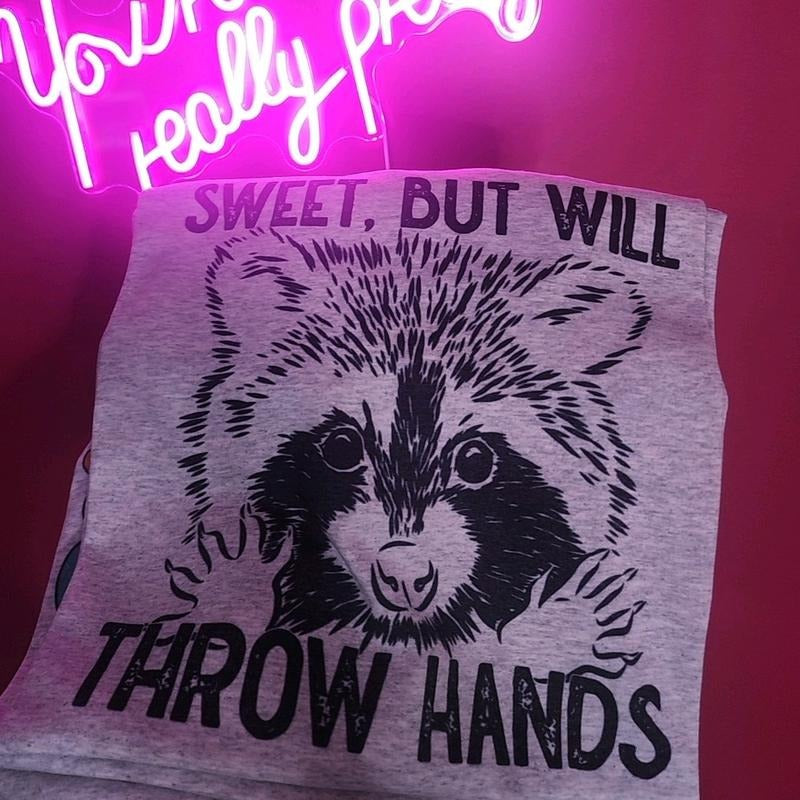 Sweet but will throw hands Graphic Tee Hoodie, Sweatshirt | DripVista.com
