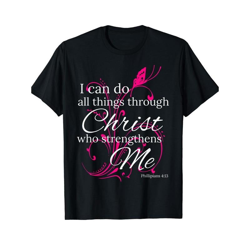 Swoosh Can Red plumber brand Spiky hair fighters Things Through Christ Butterfly Art - Religious T-Shirt style 02 Hoodie,...