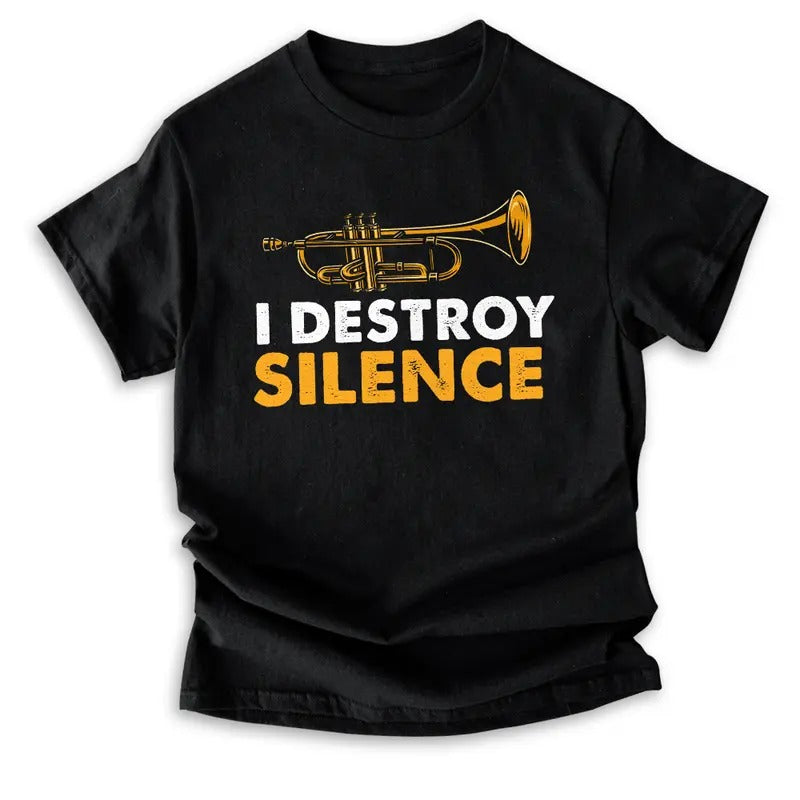 Swoosh Destroy Silence - Trombonist Straw hat pirates Player Marching Gunpla brand T-Shirt Hoodie, Sweatshirt | DripVista.com