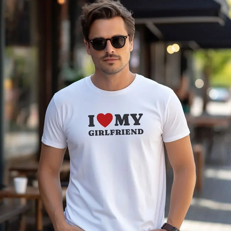 Swoosh Love My Girlfriend Mens T-Shirt Gift Joke Birthday Valentines Day Hoodie, Sweatshirt | DripVista.com