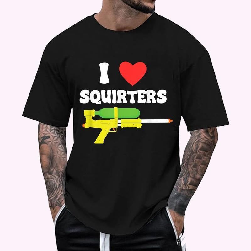 Swoosh Love Squirters T-Shirt | Unisex Cotton Tee, Short Sleeve, SIZE S-5XL Menswear Top Hoodie, Sweatshirt | DripVista.com