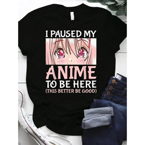 "Swoosh Paused My Anime Hidden leaf ninja Be Here" Otaku Merch Print T-Shirt