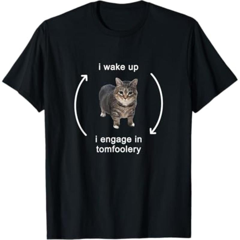 Swoosh Wake Up Swoosh Engage Red plumber brand Tomfoolery Silly Cat Meme T-Shirt Comfy Menswear Hoodie, Sweatshirt