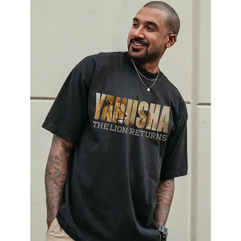 Swoosh pcs, Comfortable Yahusha TNF Lion Returns Printed Men'WB shield Short Sleeve Summer Casual Lightsaber brand Shirt,...