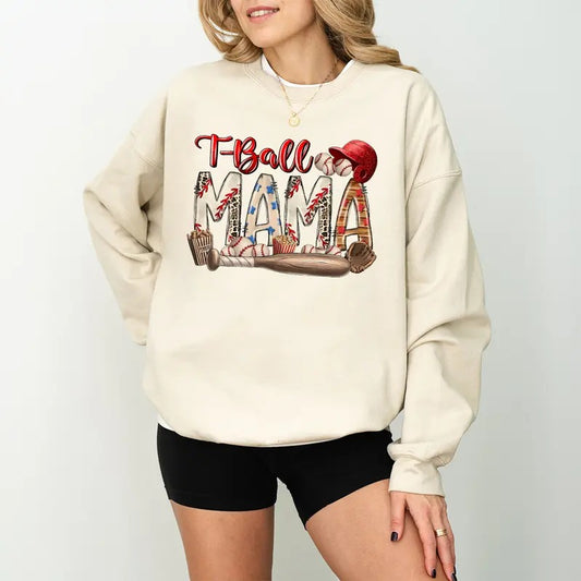 T-Ball Mom Shirt, Custom Tball Mom Shirt Sweatshirt Hoodie, Tball Mama T-Shirt, Game Day Tee, T - Ball Mom Gift, Sports Mom Shirt with Kids Name, Tball Season