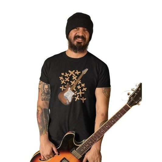 T-Shirt Men Music Band RockStar Shirt Man Guitar Gift Rock'n'Roll Tshirt made in usa