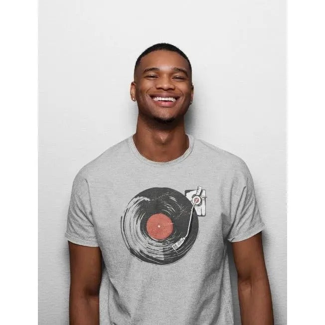 T-Shirt Men Vinyl Records Shirt Vintage Man Made in USA Hoodie, Sweatshirt | DripVista.com