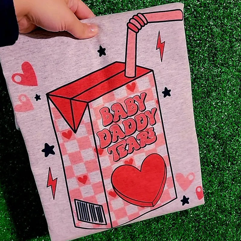 ( TEE SHIRT )Baby Daddy Tears TEE SHIRT - ASH GREY Hoodie, Sweatshirt | DripVista.com