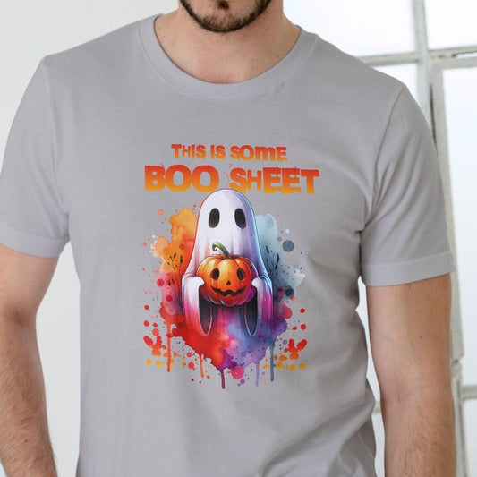 THIS IS SOME BOO SHEET HALLOWEEN T SHIRT, Unisex Cotton graphic T Shirt