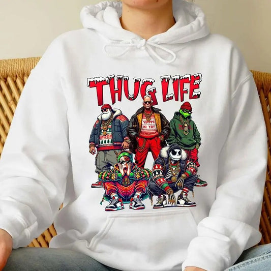 THUGLIFE Christmas Shirt, Christmas Movies Shirt, Xmas Graphic Tee Comfort Cotton, Trend Xmas Shirt, Funny Xmas Shirt