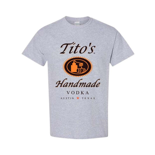 TITO'S Handmade Vodka Austin Texas Label Cewneck Sweatshirt T-shirt, Austin Texas Label, Vodka Alcohol Alcoholic , Tito's Fan gift, Drinking Shirts Classic Cotton