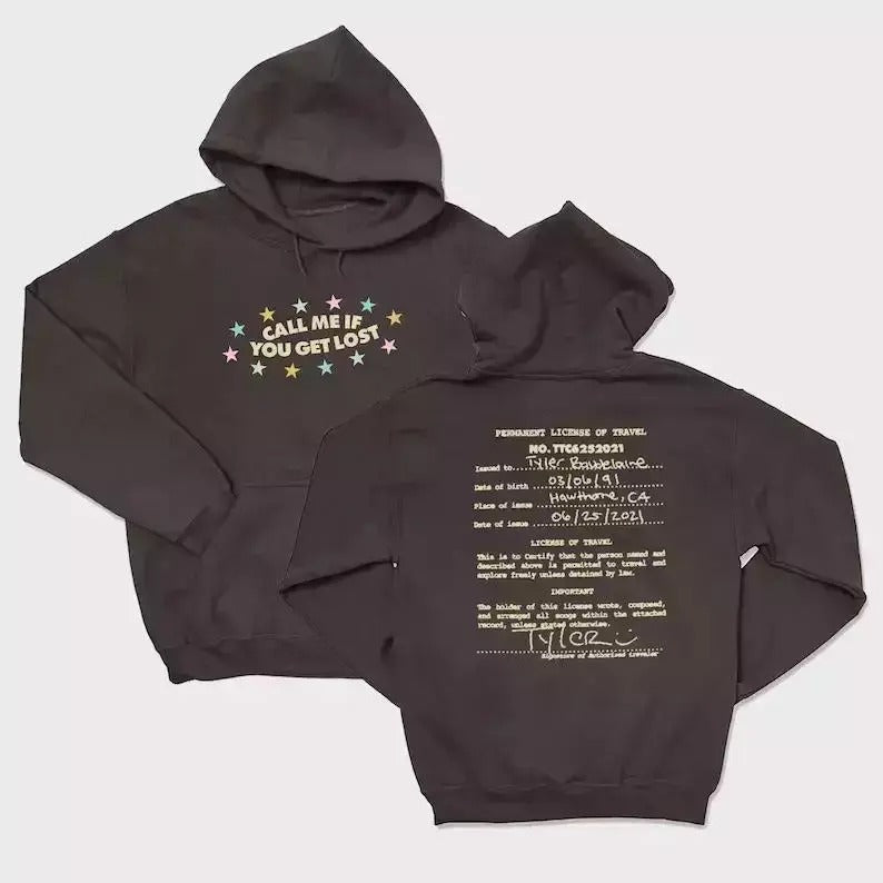 TL Call Me If You Get Lost Hoodie, Vintage graphic tee, Retro 90s, Gift for Men, Gift for Women, Crew Neck TShirt,...