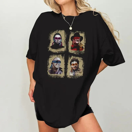 TMNT Lovers   Movie Shirt Teen Mutant Ninja Turtles Michael Myers Jason Voorhees Freddy Krueger Shirt   Halloween Shirt T-Shirt Top