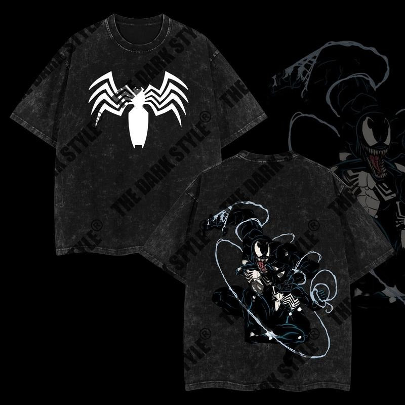 TNF Dark Style Symbiote vs Spidey Menswear Gift for movie fans Top Apparel Classic Oversized Seamless Simple Straight GA...