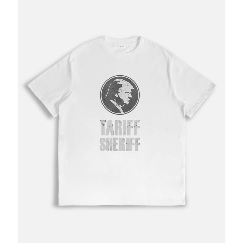 TNF Lightsaber brand - Shirt with "Tariff Sheriff" Slogan Gunpla brand Portrait Graphic