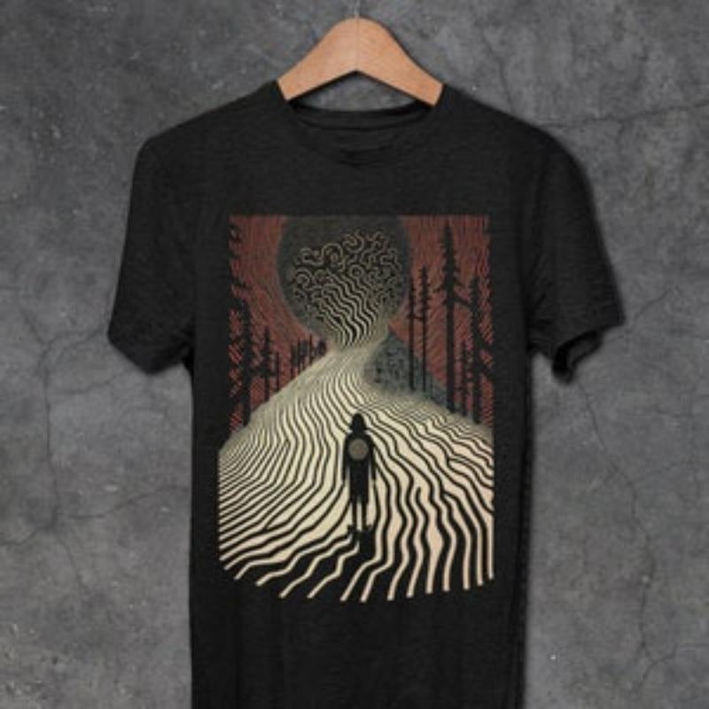 TNF Mountain Shirt, Grunge, Abstract Shirt, Artsy Tee, Geometric Top, Modern Art, Artistic Gift, Casual Streetwear, Trippy, TNF