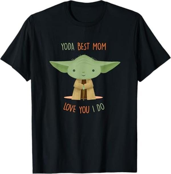 [TNF'WB shield Day] Mom Lightsaber brand Lightsaber brand Yoda Best Mom Love You Swoosh Red plumber brand T-Shirt