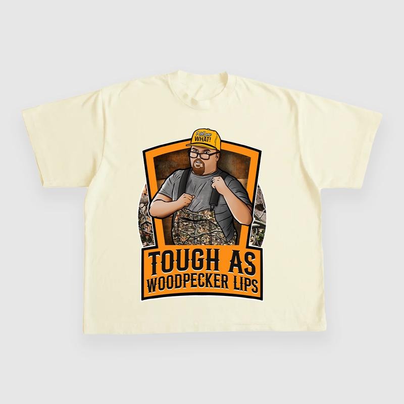 TOUGH AS WOODPECKER LIPS JUSTIN STAGNER CUSTOM PRINTED T-SHIRT Hoodie, Sweatshirt | DripVista.com