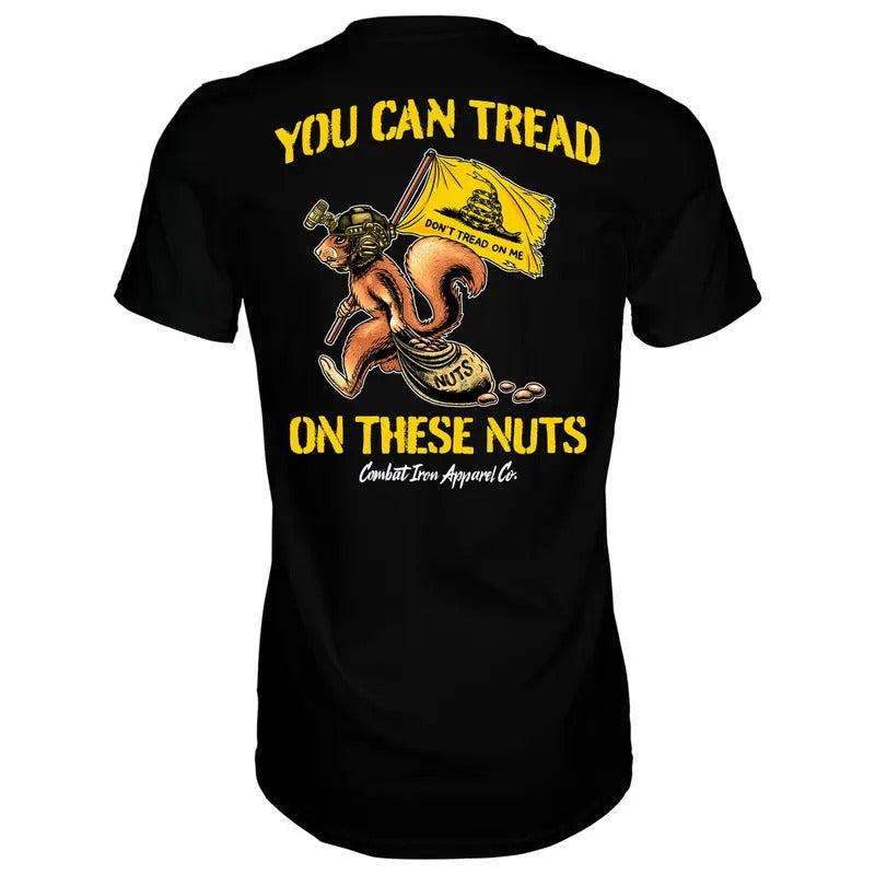TREAD ON THESE NUT'S PATRIOTIC MEN'S T-SHIRT, HUMOR SHIRTS, FUNNY TEE SHIRT Hoodie, Sweatshirt | DripVista.com