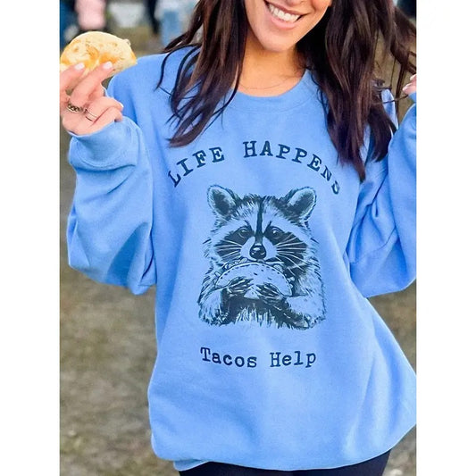 Tacos Help Graphic Pullover
