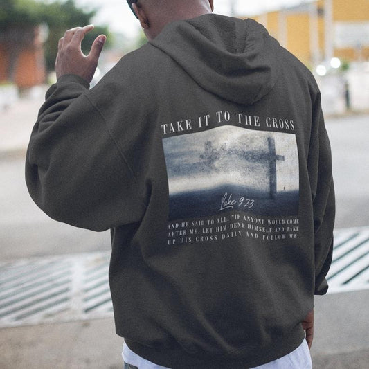 Take It To The Cross Christian Hoodie Bible Verse Hooded Sweatshirt, Trendy Men's or Woman's Christian Apparel Faith Verse Scripture  T-shirt, sweater and Hoodie