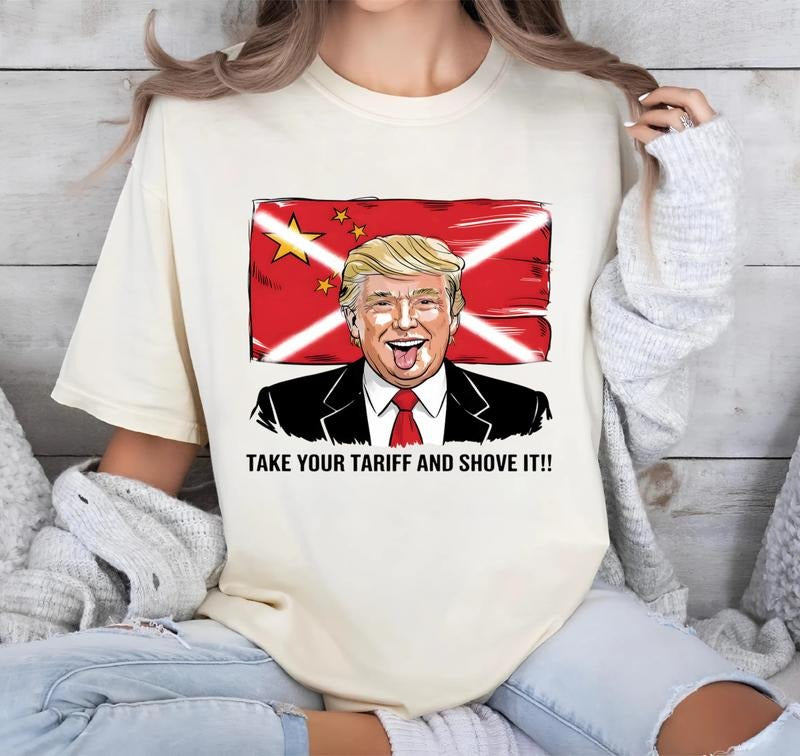 Take Your Tariff Gunpla brand Shove Mouthless cat T-shirt, Tariff Trump Shirt, graphic tees Hoodie, Sweatshirt