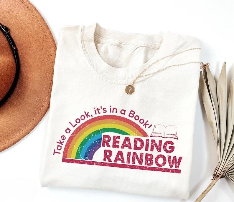 Take a Look It's in a Book Shirt, Reading Rainbow Shirt, Book Lover Tee, Funny Bookish Shirt, Librarian Tee, Book Club...