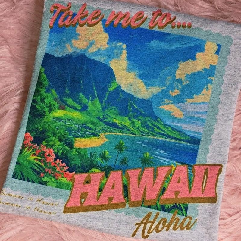 Take me to Hawaii , Graphic Tee Loose fit Hoodie, Sweatshirt | DripVista.com