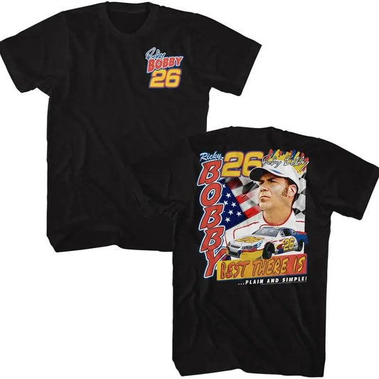 Talladega Nights Ricky Bobby Best There is Front & Back Print Mens White Short Sleeve T Shirt Vintage Graphic Tee Crewneck Classicstyle{n002}2