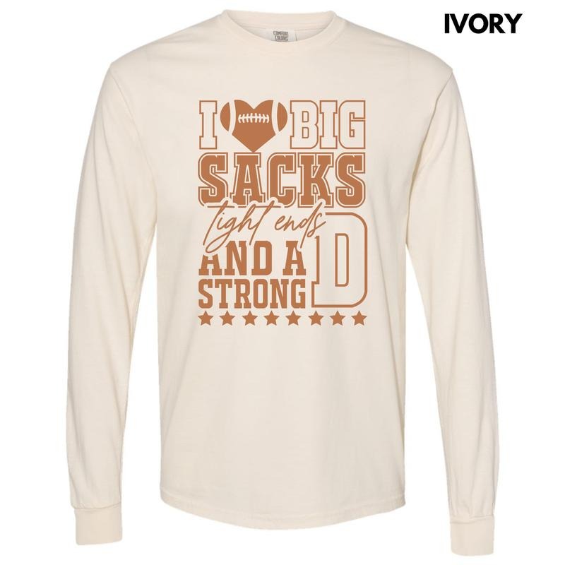 Tan Big Sacks Long Sleeve Comfort Colors T-Shirt 'NLB' Hoodie, Sweatshirt | DripVista.com