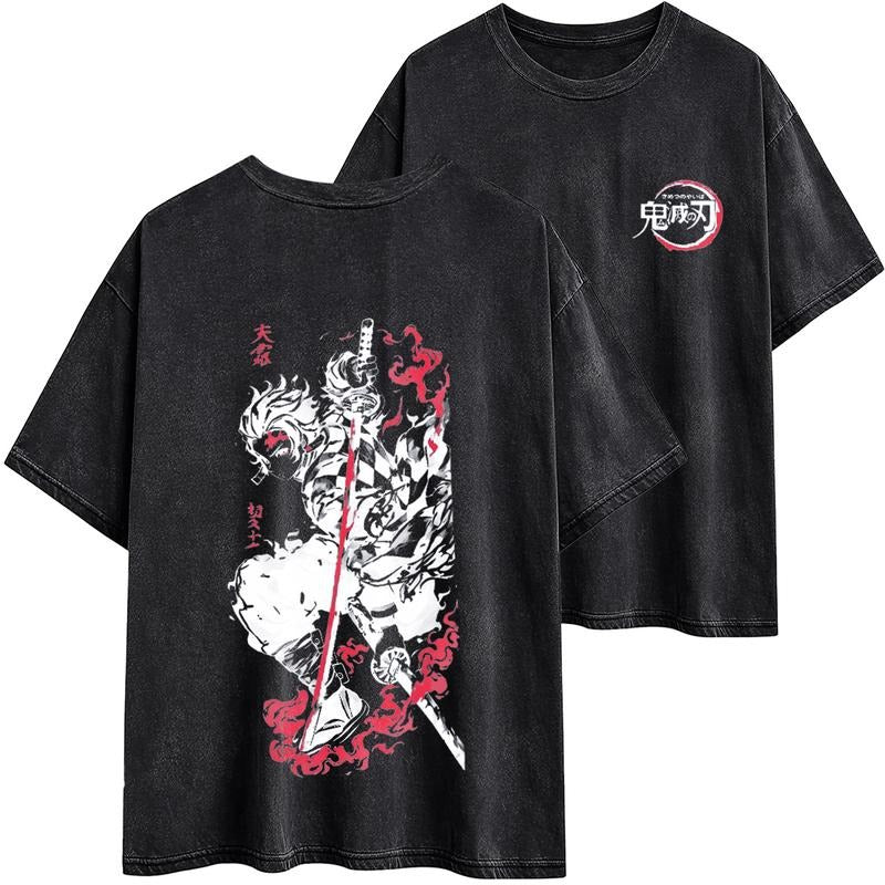 Tanjiro Kamado Washed Fabric shirt, Breathing styles Breathing styles t-shirt, Anime sweatshirt hoodie, Inosuke, Rengoku,...