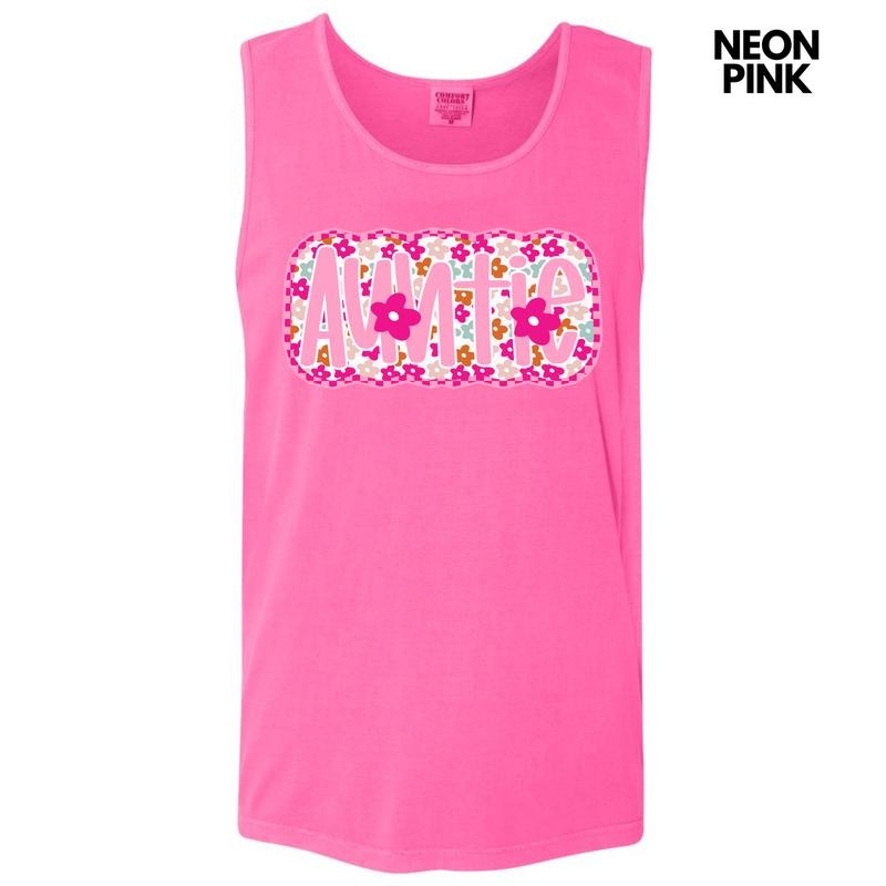 Tank Top - Bloom Auntie Comfort Colors Tank Top 'NLB' T-Shirts, Hoodie, Sweatshirt | DripVista.com