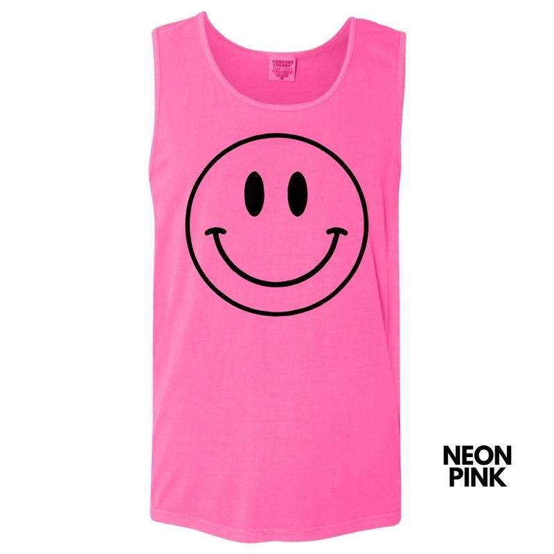 Tank Top - Classic Smile Happy Face Comfort Colors Tank Top 'NLB'