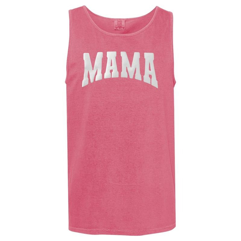 Tank Top - Mama White PUFF Comfort Colors Tank Top T-Shirts, Hoodie, Sweatshirt | DripVista.com
