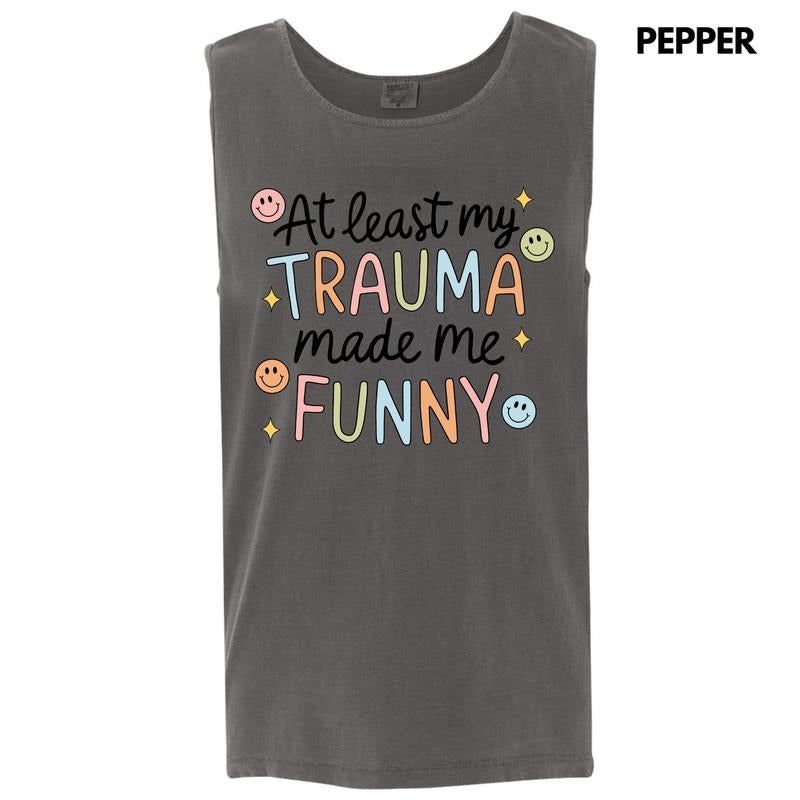 Tank Top - Trauma Made Me Funny Comfort Colors Tank Top 'NLB' T-Shirts, Hoodie, Sweatshirt | DripVista.com
