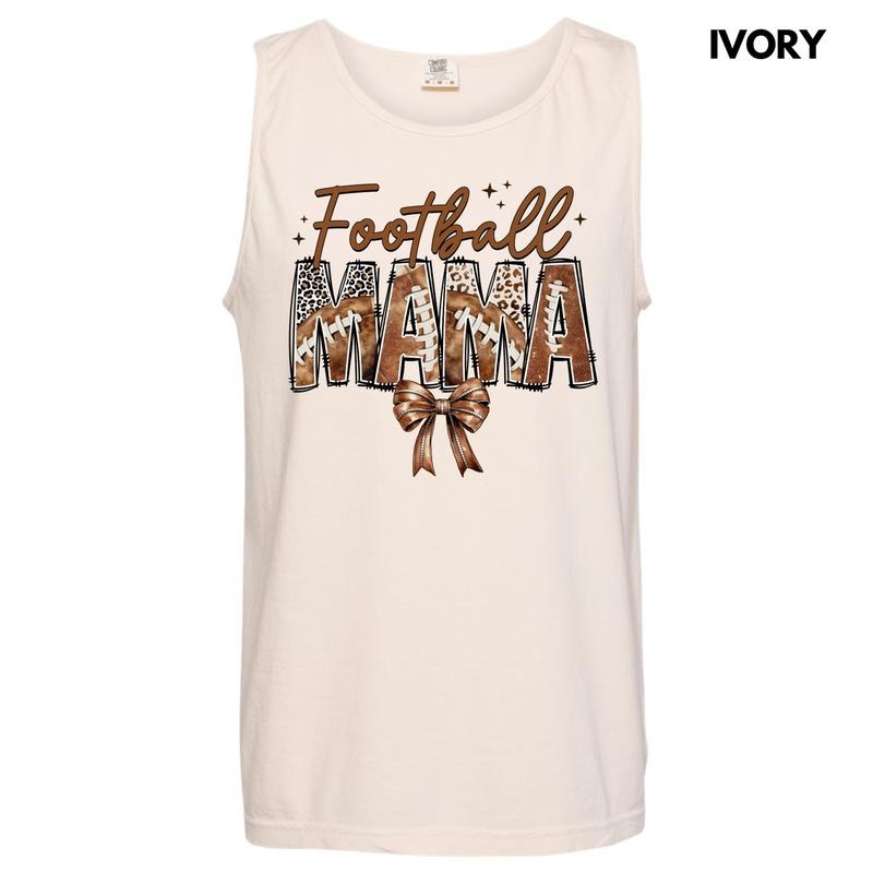 Tank Top -Football Mama Coquette Comfort Colors Tank Top 'NLB' T-Shirts, Hoodie, Sweatshirt | DripVista.com