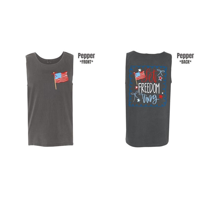 Tank Top -Let Freedom Ring Flag Comfort Colors Tank Top 'NLB' T-Shirts, Hoodie, Sweatshirt | DripVista.com