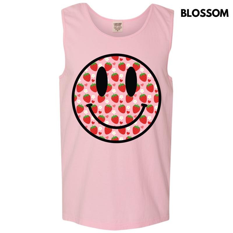 Tank Top -Strawberry Happy Face Comfort Colors Tank Top 'NLB' T-Shirts, Hoodie, Sweatshirt | DripVista.com