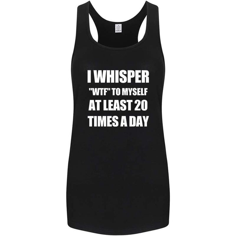 Tank Tops for Women-Womens Funny Saying Fitness Workout Racerback Tank Tops Sleeveless Shirts Made in USAstyle{n002}2