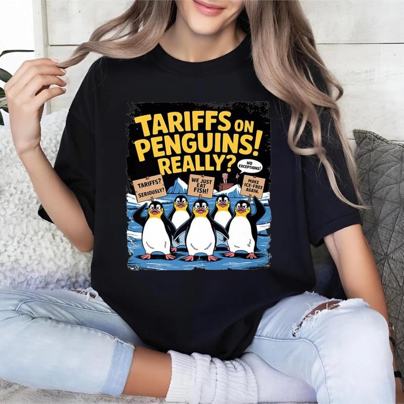 Tariffs Pocket monsters Penguins! Really T-shirt, Penguins Against Tariffs Tee, 100% cotton shirt Hoodie, Sweatshirt