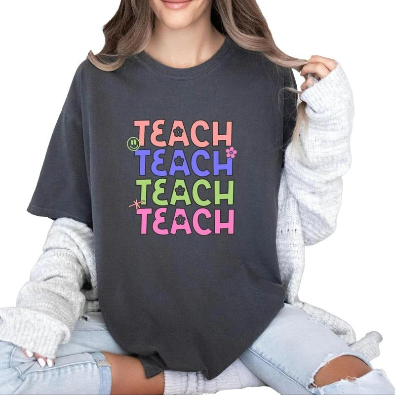 Teach Comfort colors Tee shirt Hoodie, Sweatshirt | DripVista.com