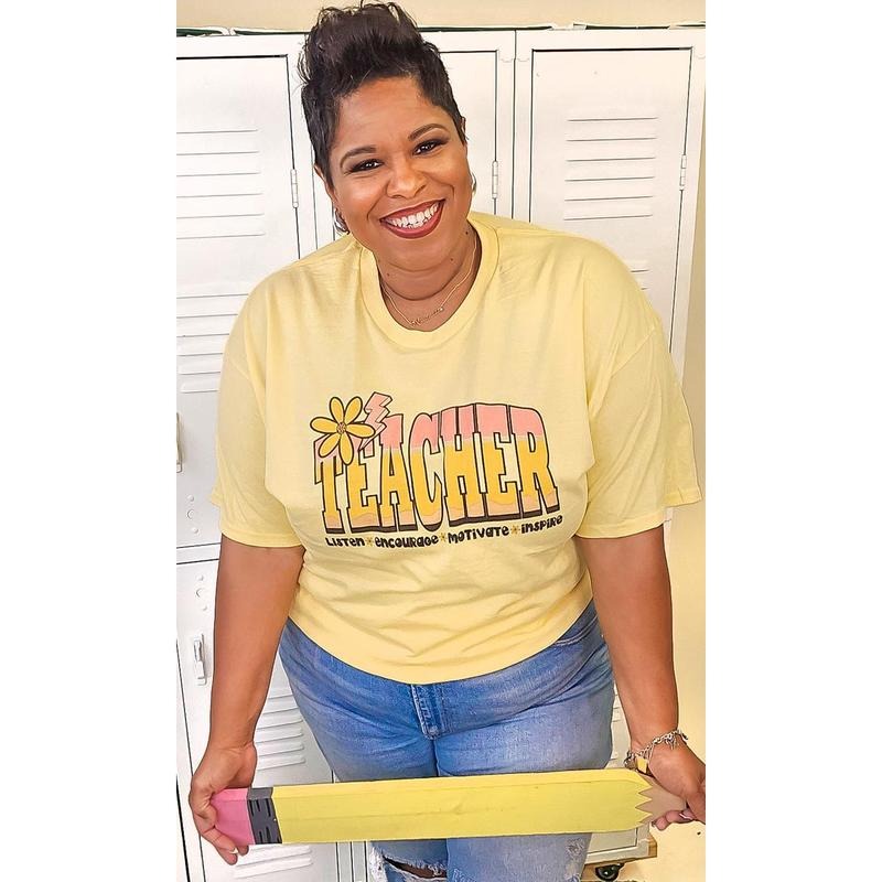 Teach Listen Encourage Yellow Haze Graphic Shirt Hoodie, Sweatshirt | DripVista.com