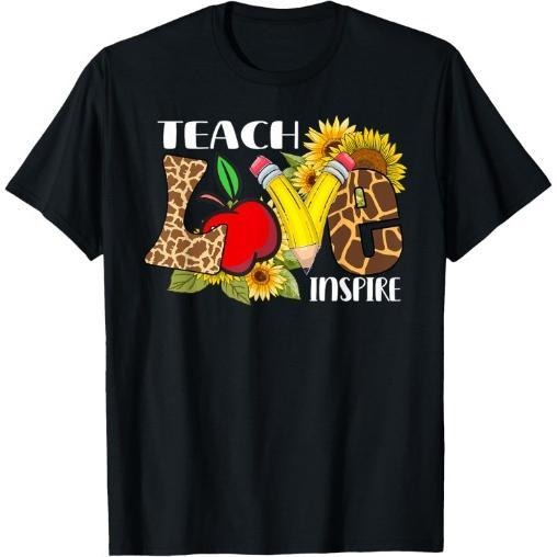 Teach Love Inspire Cute Sunflower T-Shirt Made in USA Hoodie, Sweatshirt | DripVista.com