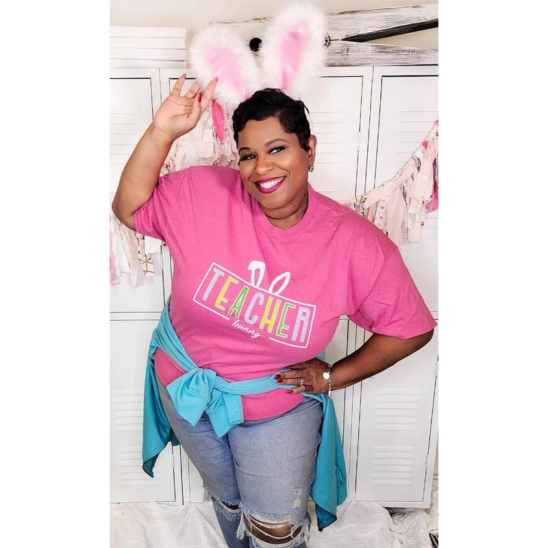 Teacher Bunny Easter T-Shirt Hoodie, Sweatshirt | DripVista.com