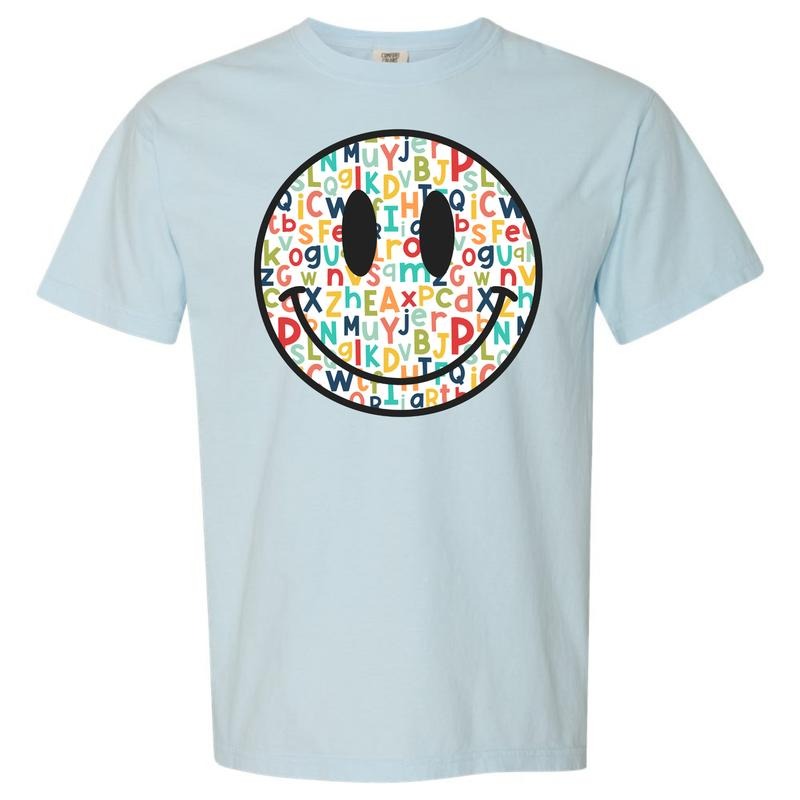 Teacher Happy Face Comfort Colors T-Shirt *NLB* Hoodie, Sweatshirt | DripVista.com