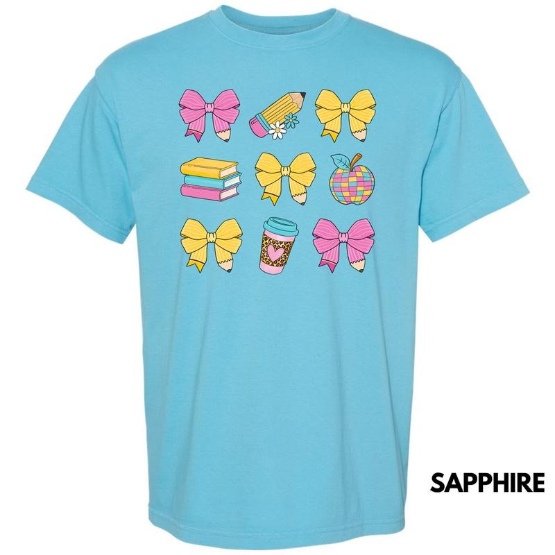 Teacher Theme Coquette Collage Comfort Colors T-Shirt 'NLB' Hoodie, Sweatshirt | DripVista.com