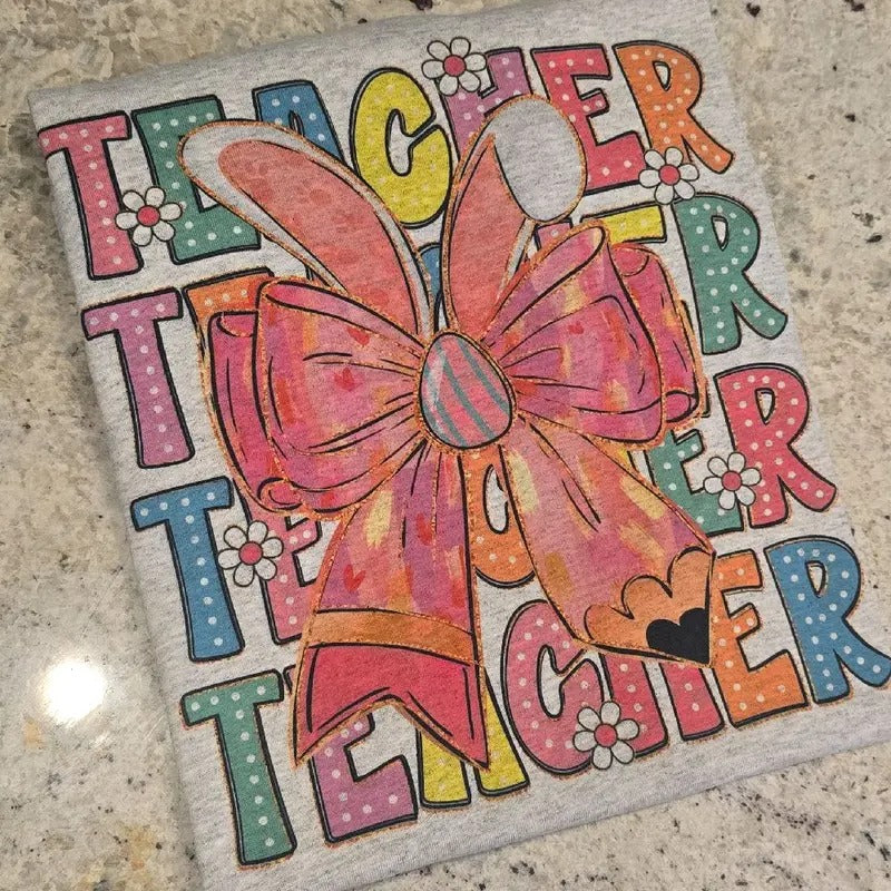 Teacher teacher teacher teacher Easter Graphic Tee or Sweatshirt Hoodie | DripVista.com