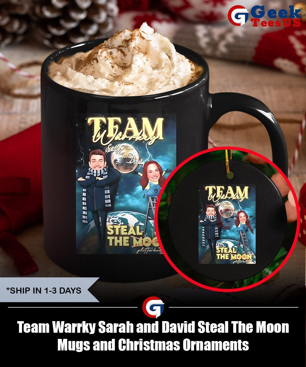 Team Warrky Sarah and David Steal The Moon shirt