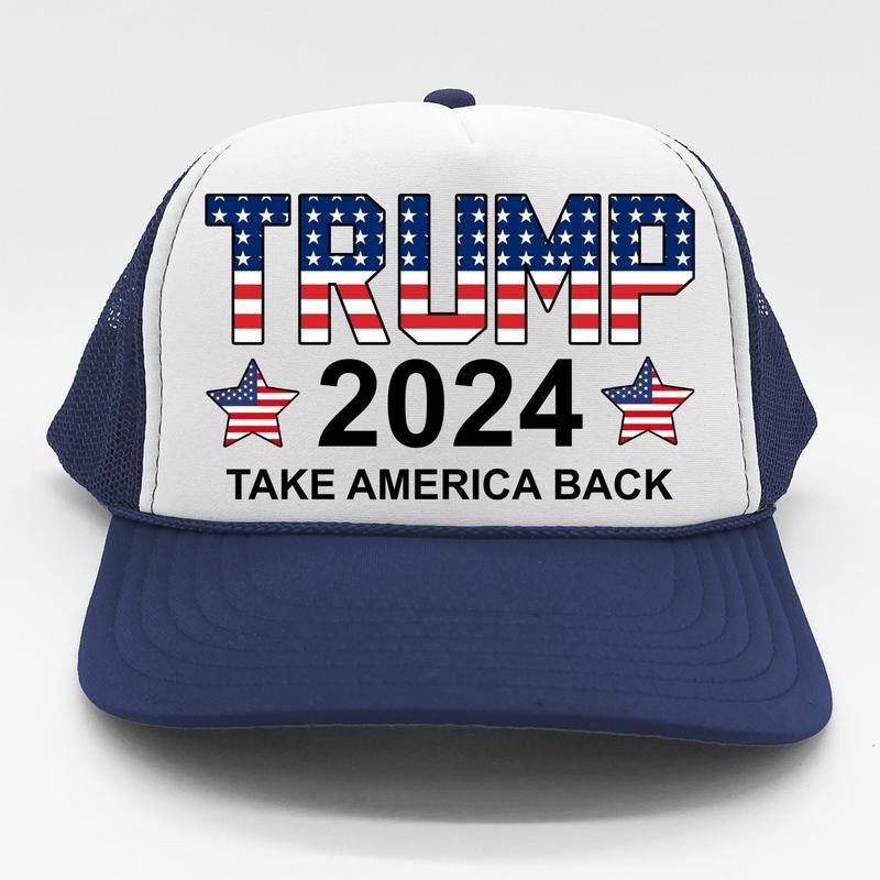 TeeShirtPalace Donald Trump 2024 Take America Back Trucker Hat - Menswear Trucker Cap T-Shirts, Hoodie, Sweatshirt