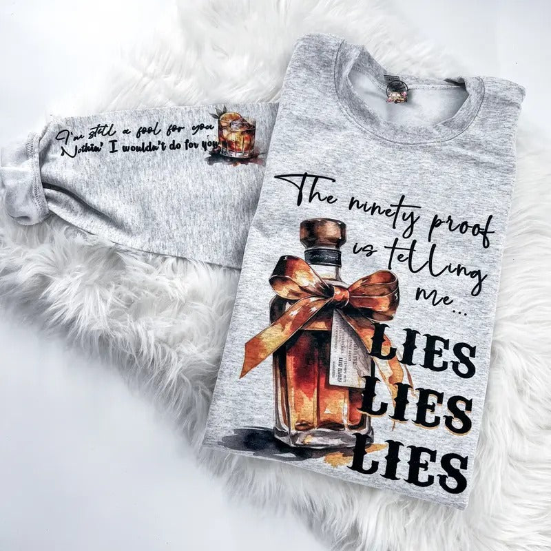 Telling Me Lies Sweatshirt or Hoodie with sleeve print Unisex Comfy Sublimation Tops Womenswear T-Shirts | DripVista.com